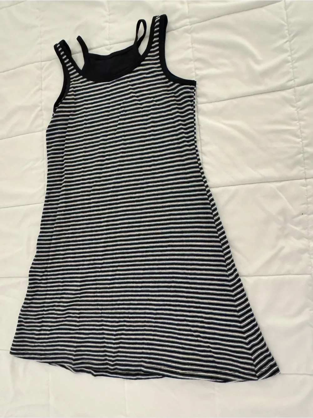 SO Black & White Striped Tank Top